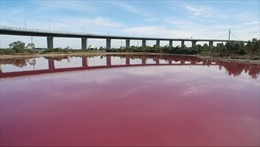 &#39;Hồ máu&#39; bất ngờ xuất hiện nhuốm đỏ Westgate, Australia